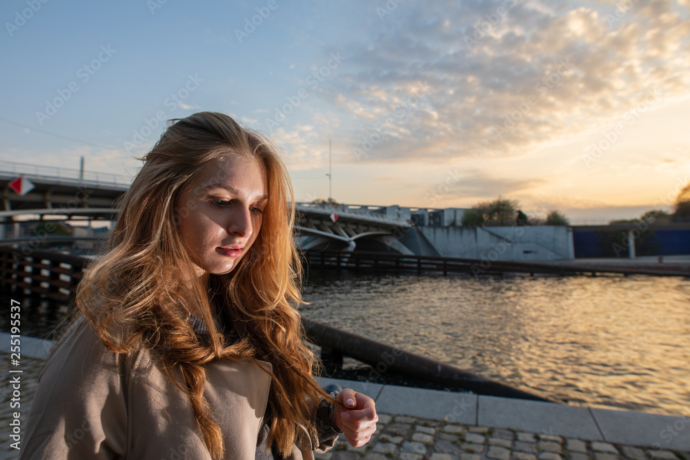 young woman in nice dress around berlin young woman in nice dress around berlin