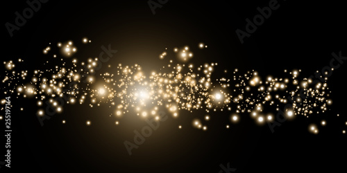 White sparks glitter special light effect. Vector sparkles on transparent background. Christmas abstract pattern. Sparkling magic dust particles - 