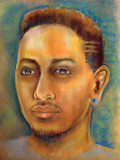 Portrait of a man by pastel