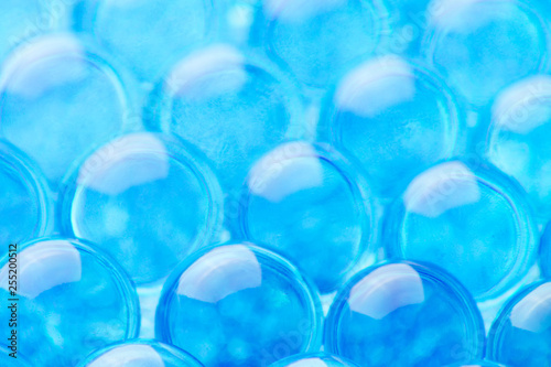 blue hydrogel balls
