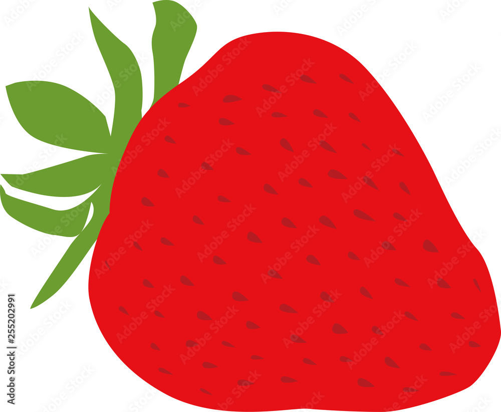 イチゴ 果物 フルーツ イラスト ベクター いちご ビタミンc 栄養 甘い デザート 食材 白バック フレッシュ ビタミン 苺 赤 食べ物 Stock Vector Adobe Stock