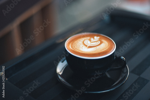 coffee latte art make by barista