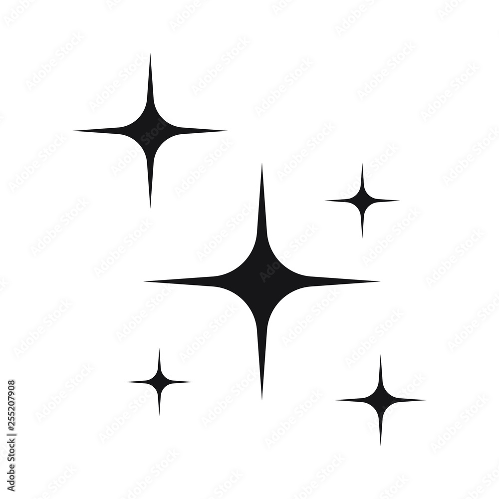 Obraz premium Shine icon, Clean star icon isolated