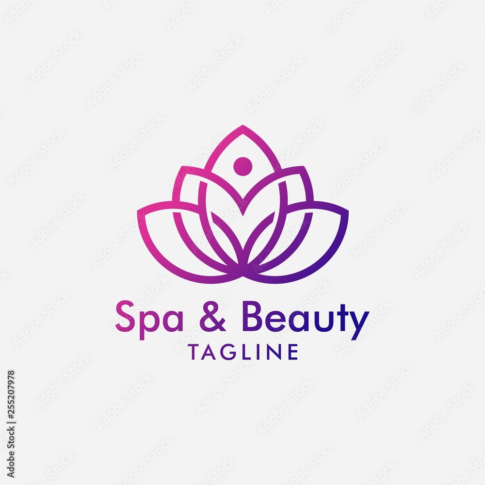 lotus spa logo design