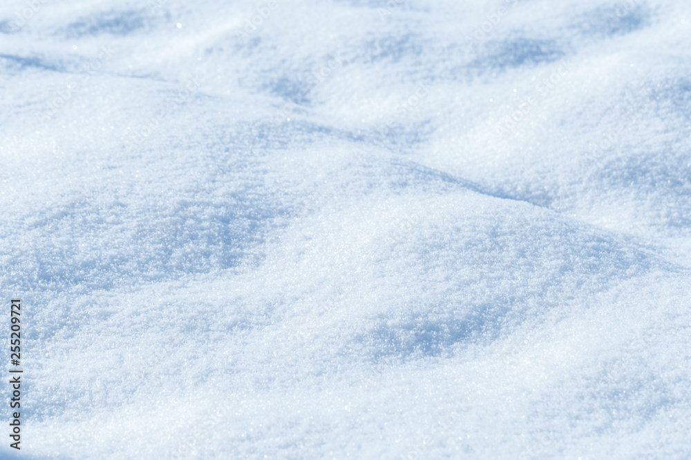 background of fresh snow texture in blue tone