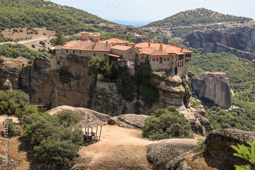 The Monastery of Varlaam of the Meteora Eastern Orthodox monasteries complex in Kalabaka, Trikala, Thessaly, Greece.