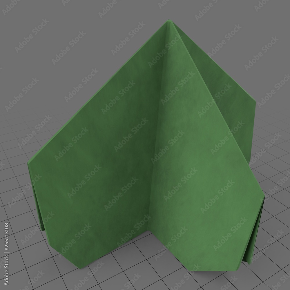 Four sided origami bush Stock 3D asset | Adobe Stock