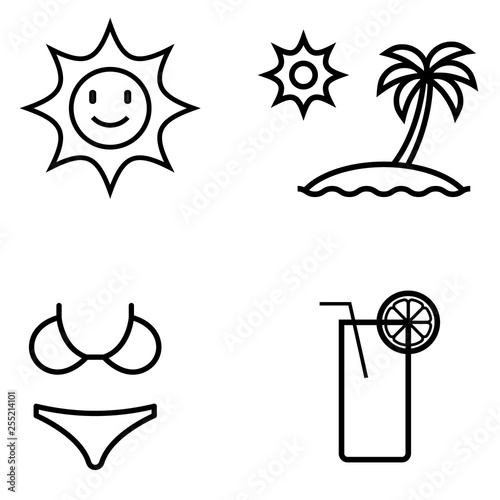 set of summer icon  