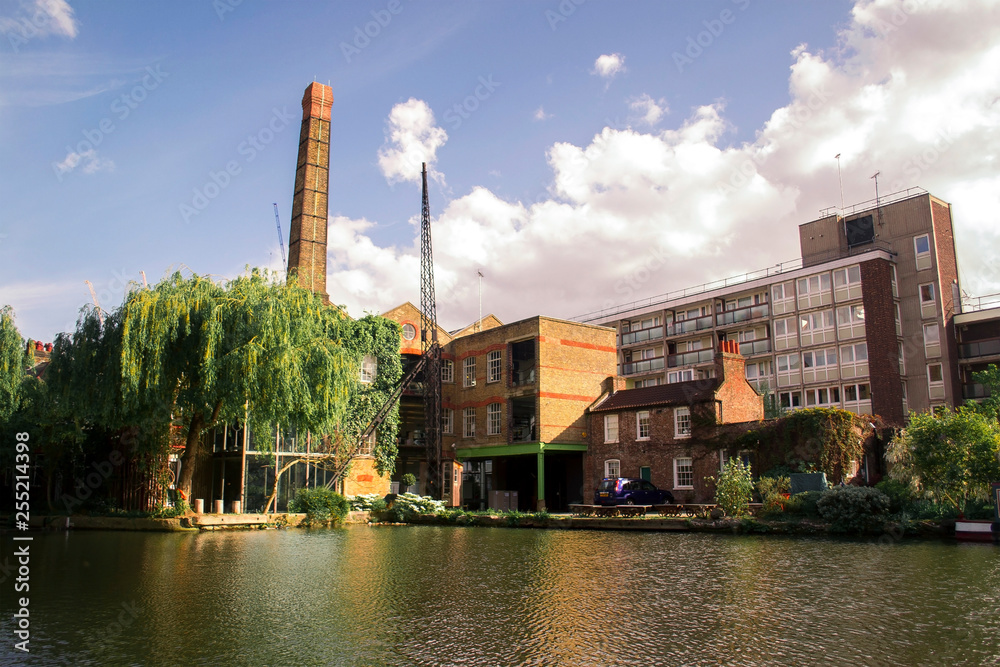 Fototapeta premium Old refurbished factory on a sunny day