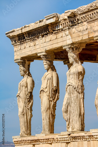 The Porch of the Caryatids, Erechtheion, Acropolis in Athens, Greece