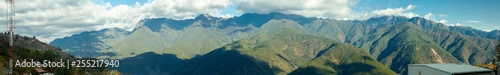 Taiwan mountains, snowy mountains, blue sky and white clouds, good air