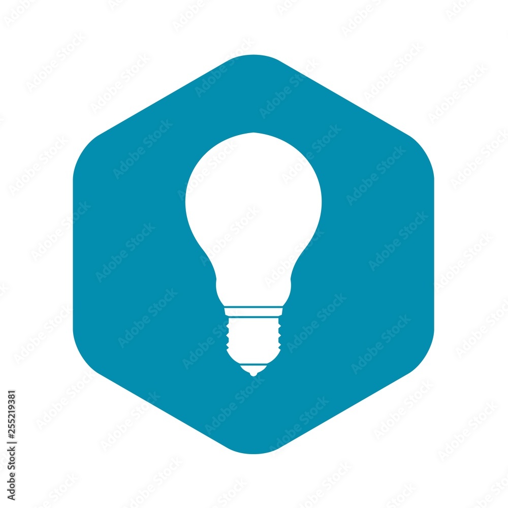 Light bulb icon in simple style isolated on white background Light bulb icon in simple style isolated on white background