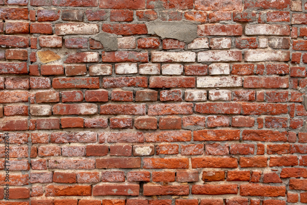 Fototapeta premium old red brick wall background