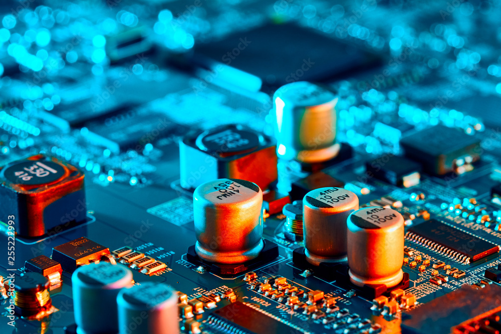 Electronic circuit board close up. Electronic circuit board close up.