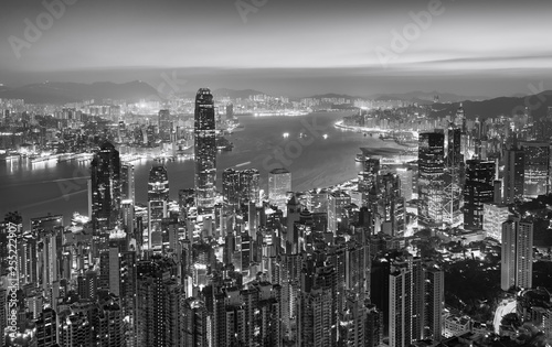 Amazing view on Hong Kong city from the Victoria peak  China