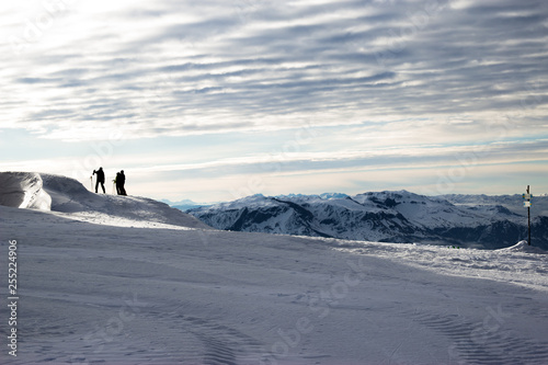Skiers on high mountain © Smailhodzic