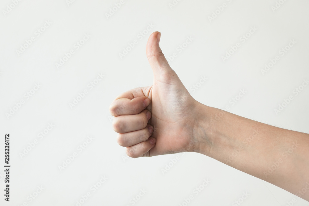 Sign (gesture) LIKE or OK by fingers
