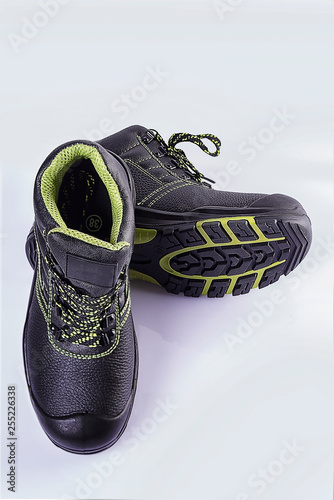 Safety equipment on white background