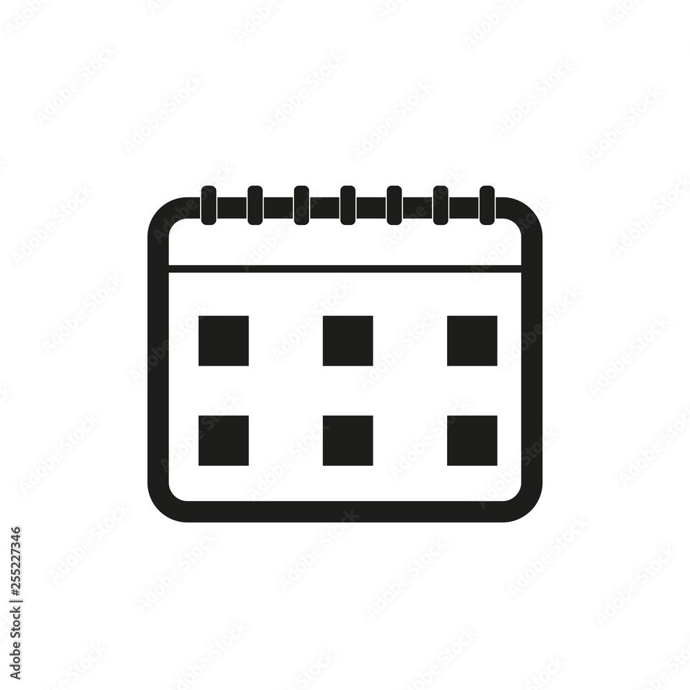 Calendar icon vector. Calendar symbol Calendar icon vector. Calendar symbol