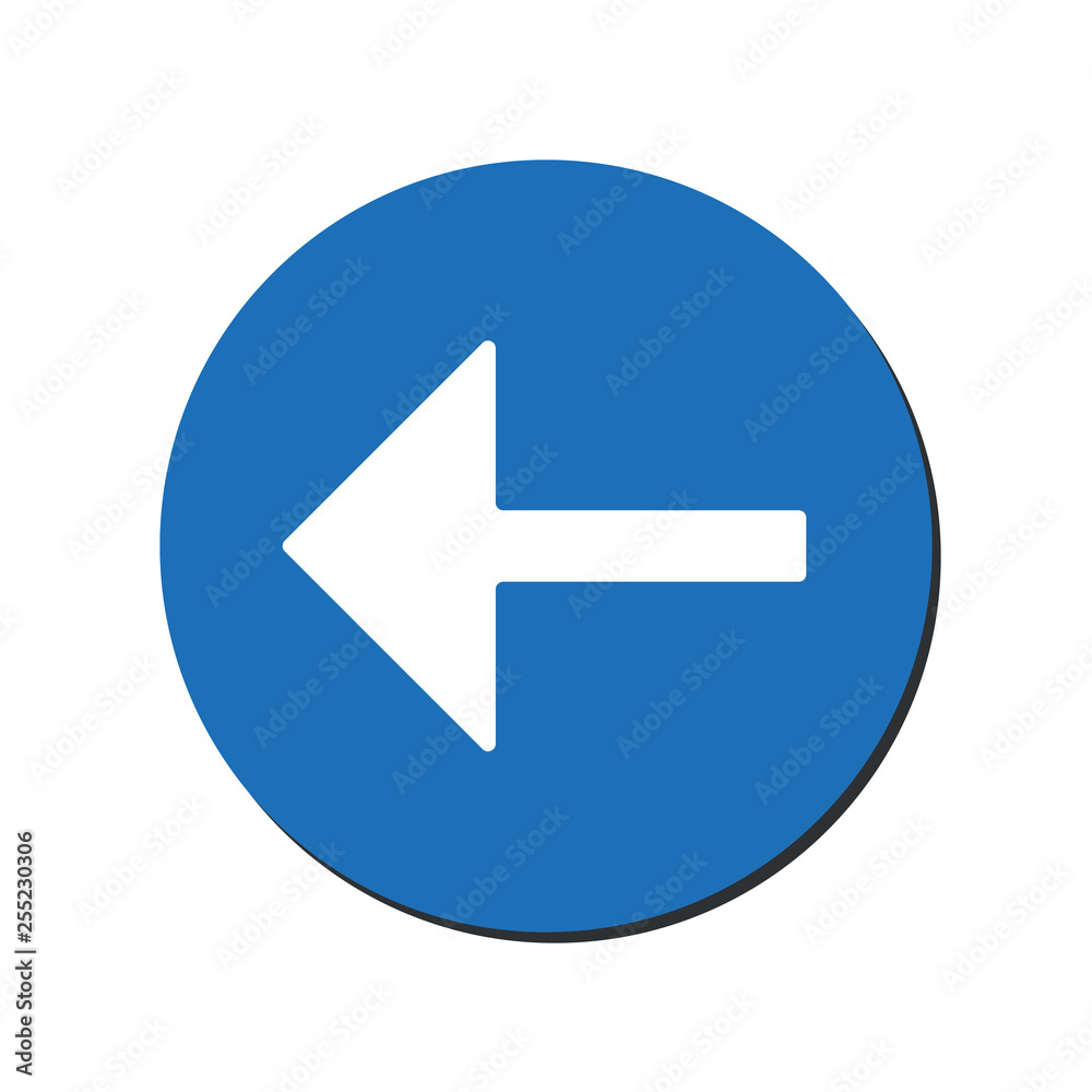 Arrow points to the left. Back arrow icon. Direction indicator pointer sign icon. Previous symbol. Arrow points to the left. Back arrow icon. Direction indicator pointer sign icon. Previous symbol.
