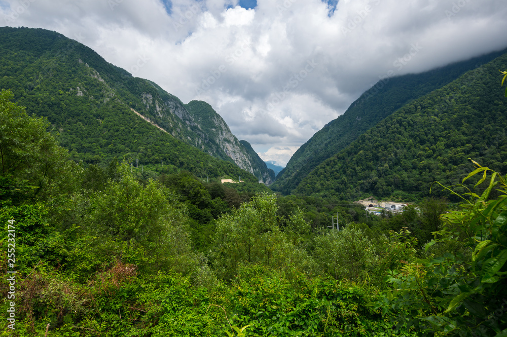 View of Caucasian mountains View of Caucasian mountains