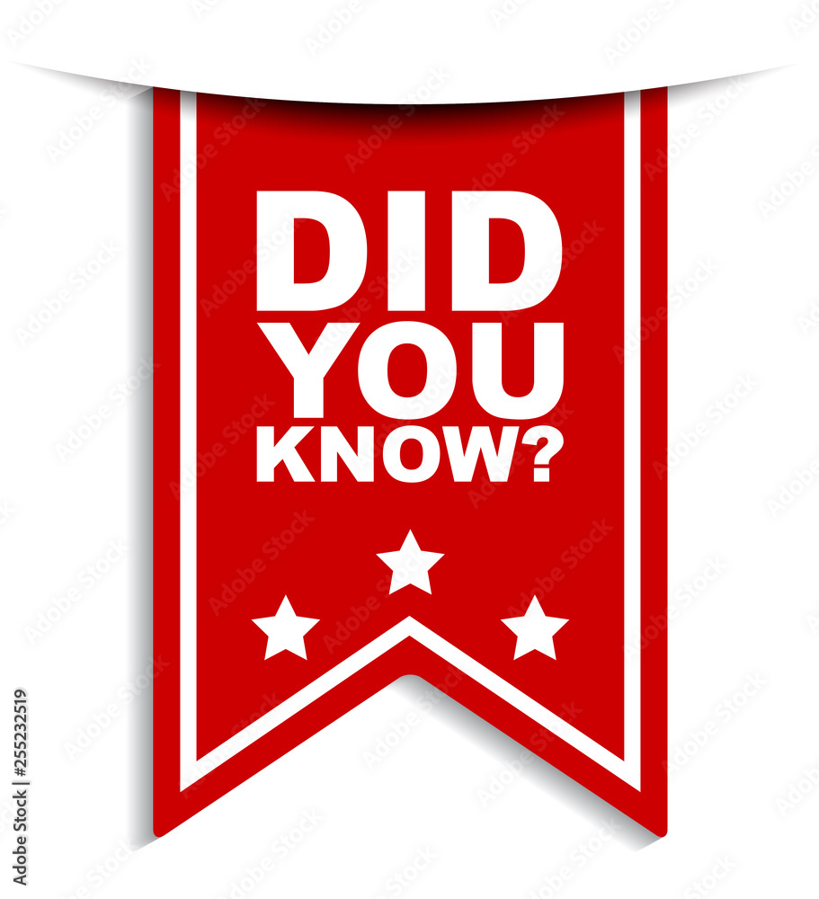 red vector banner did you know red vector banner did you know