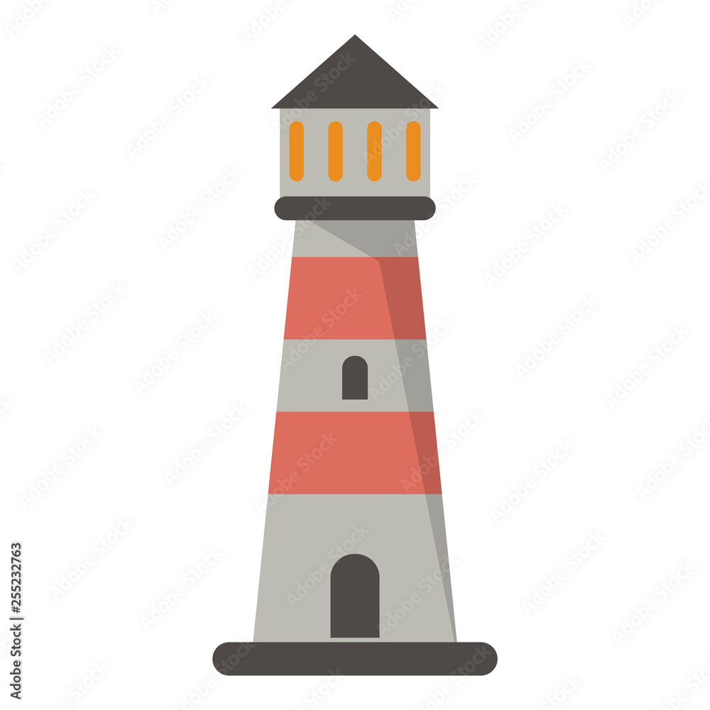 Lighthouse building symbol isolated
