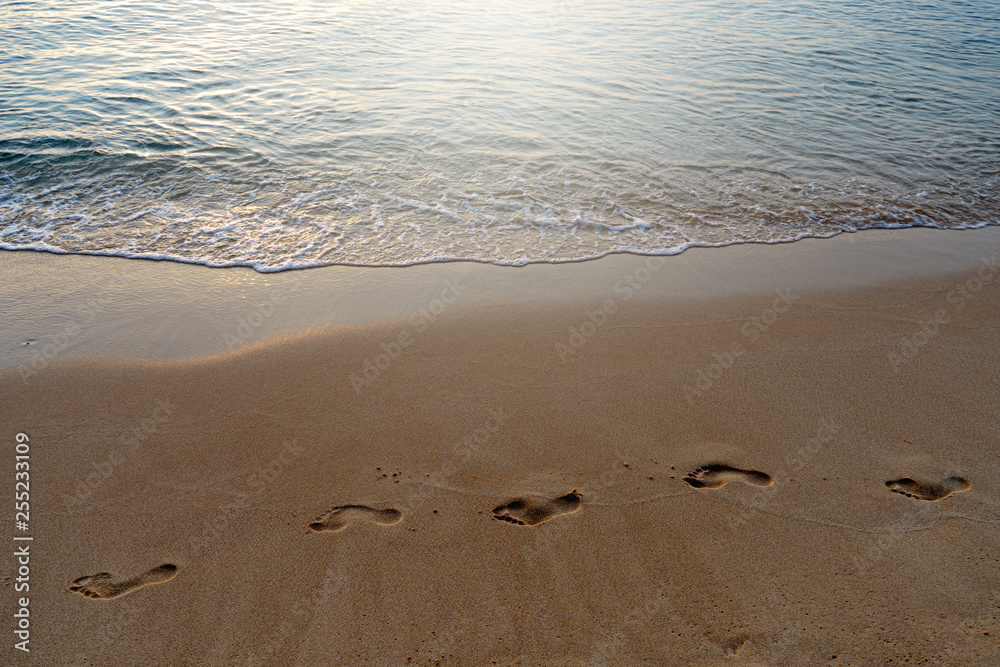 footprints in sand footprints in sand