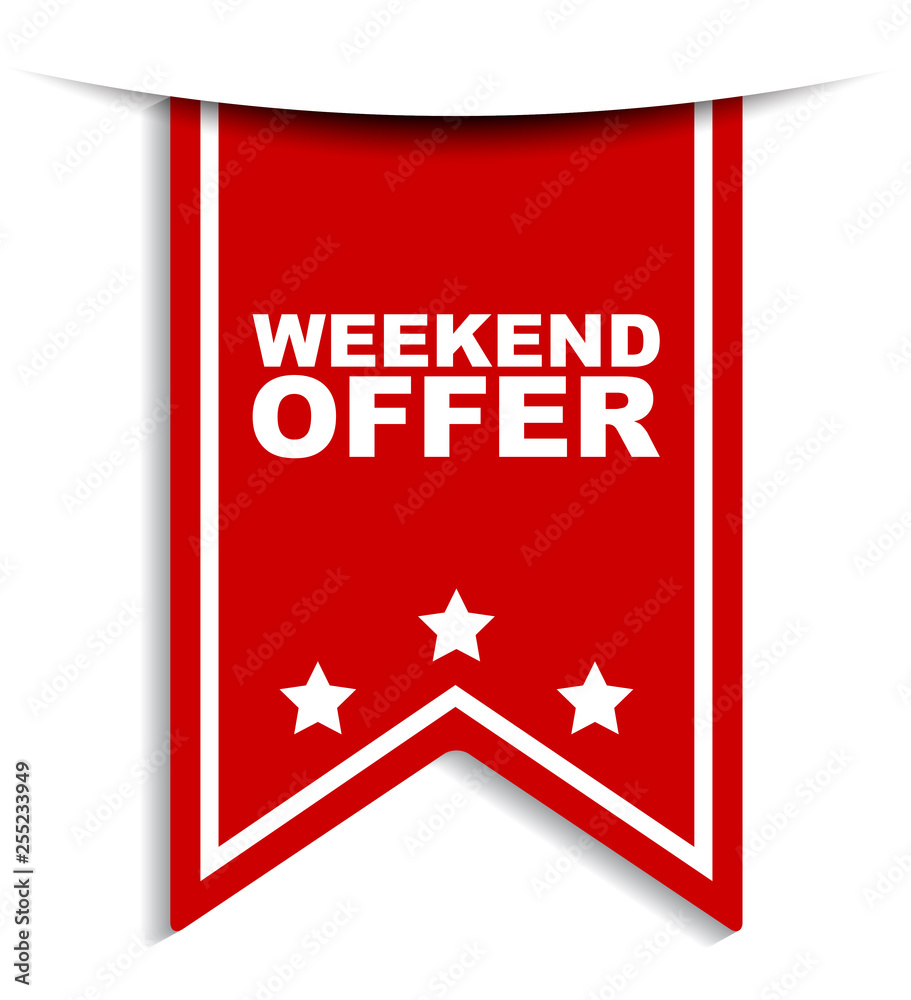 red vector banner weekend offer red vector banner weekend offer