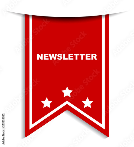 red vector banner newsletter