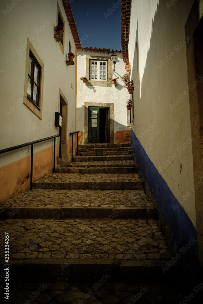 The amazing streets in Obidos village, Portugal.