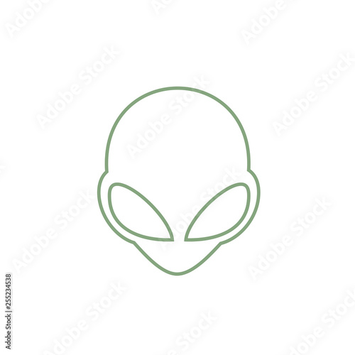 flat alien icon