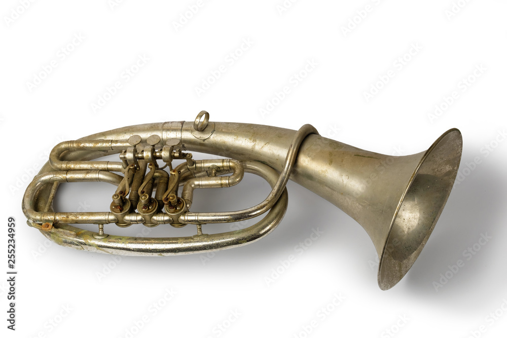 Obraz premium Old vintage French horn