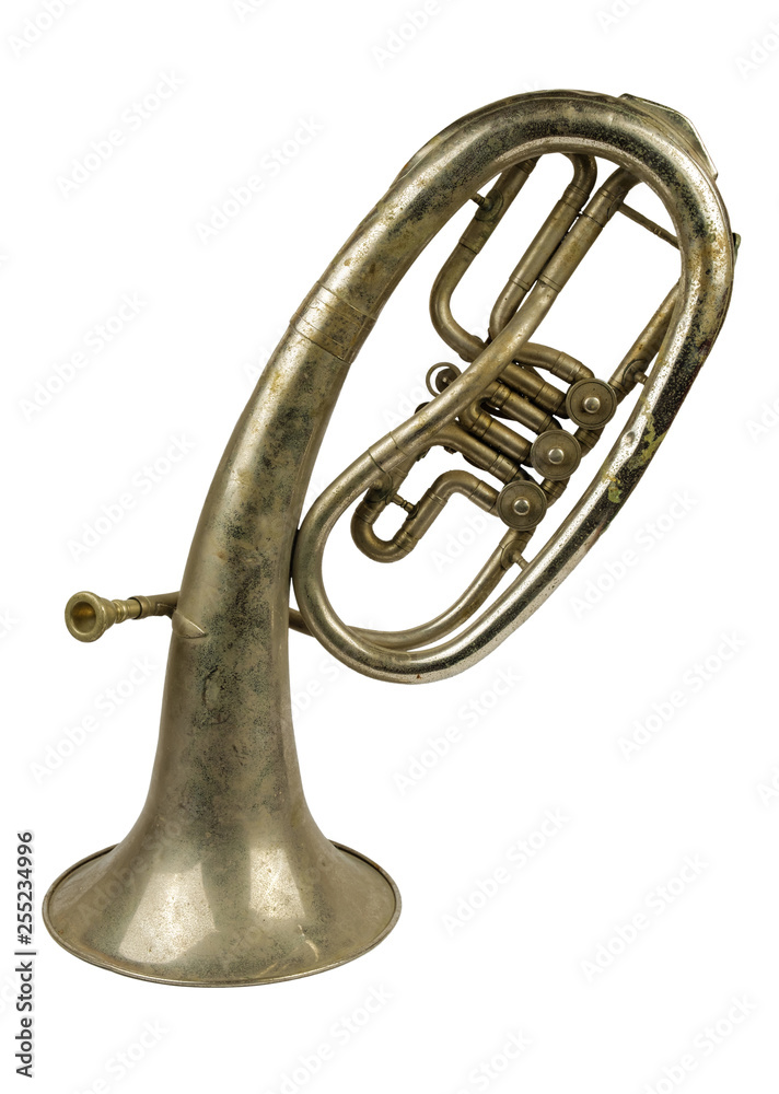 Obraz premium Old vintage French horn