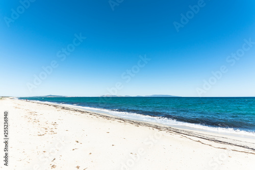 landscape of empty tropical beach