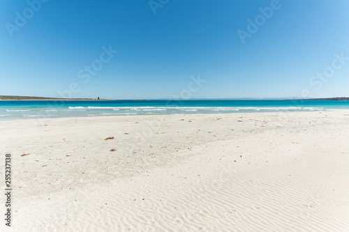 landscape of empty tropical beach