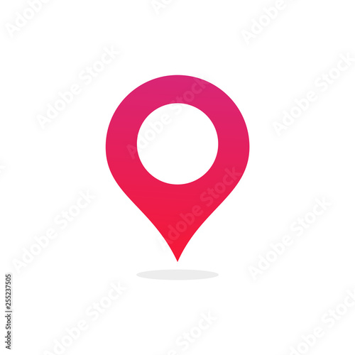 Pin map place location icon, Vector illustration with modern flat design on background for your location pin marker, pointer