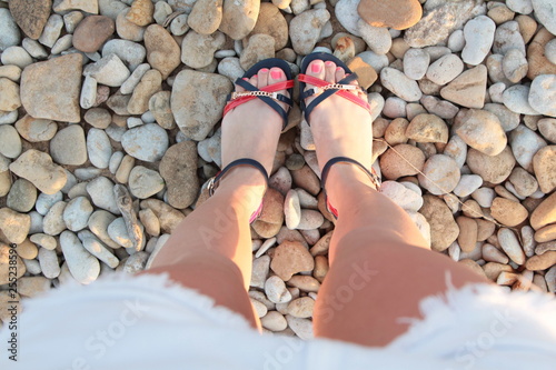 feet on the rocks