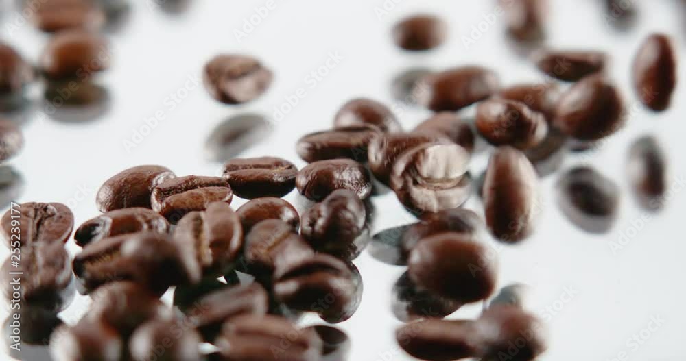 The Coffee bean falling down slow motion alpha chanel 200 fps The Coffee bean falling down slow motion alpha chanel 200 fps