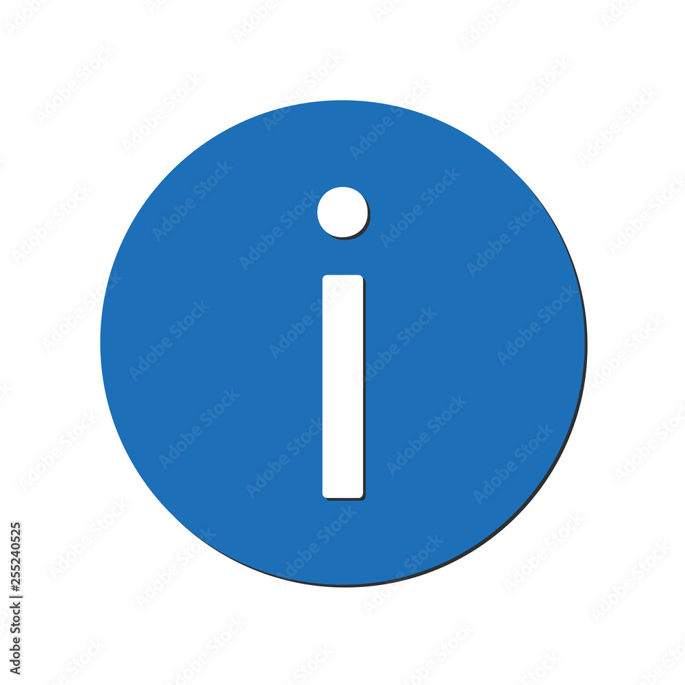 Information icon in blue circle. vector illustration eps10 Information icon in blue circle. vector illustration eps10