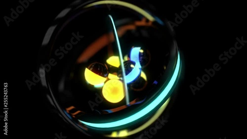 ball on black background