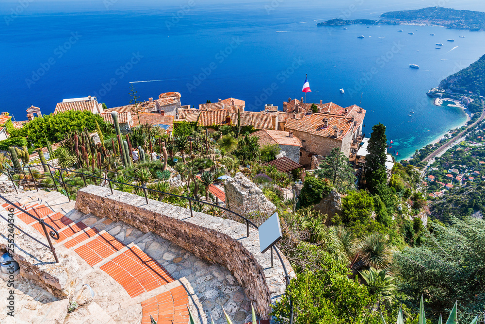 Eze, France. Medieval town on the French Riviera.