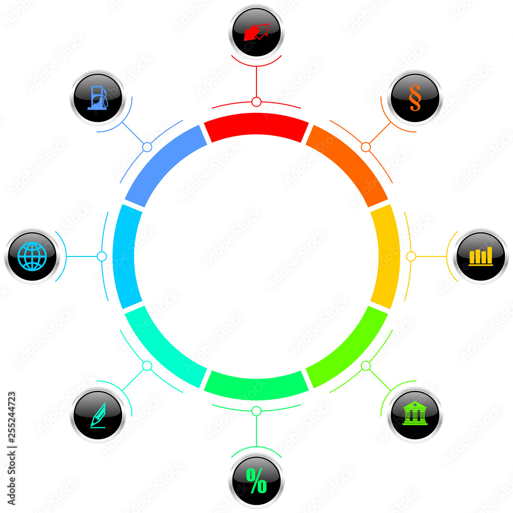 Obraz premium Infographic vector template for business presentation, technology diagram