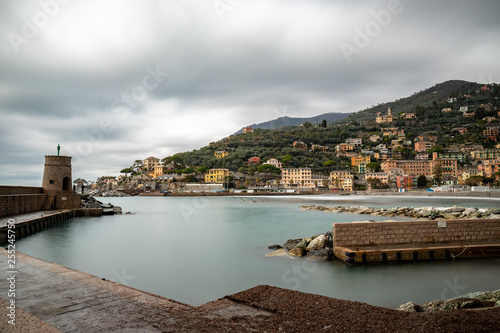Fototapeta Naklejka Na Ścianę i Meble -  View of Recco near Genoa, Liguria, Mediterranean coast, Italy