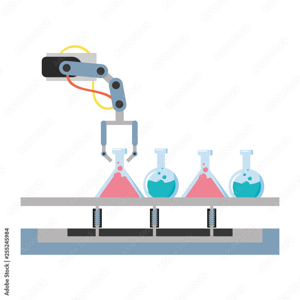 science laboratory robot arm flasks science laboratory robot arm flasks