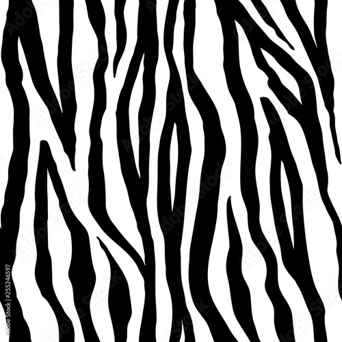 Seamless pattern with animal skin texture. Black and white. Vector background.Great for print, fabrics, textile, wrapping paper, wallpaper, invitation cards.