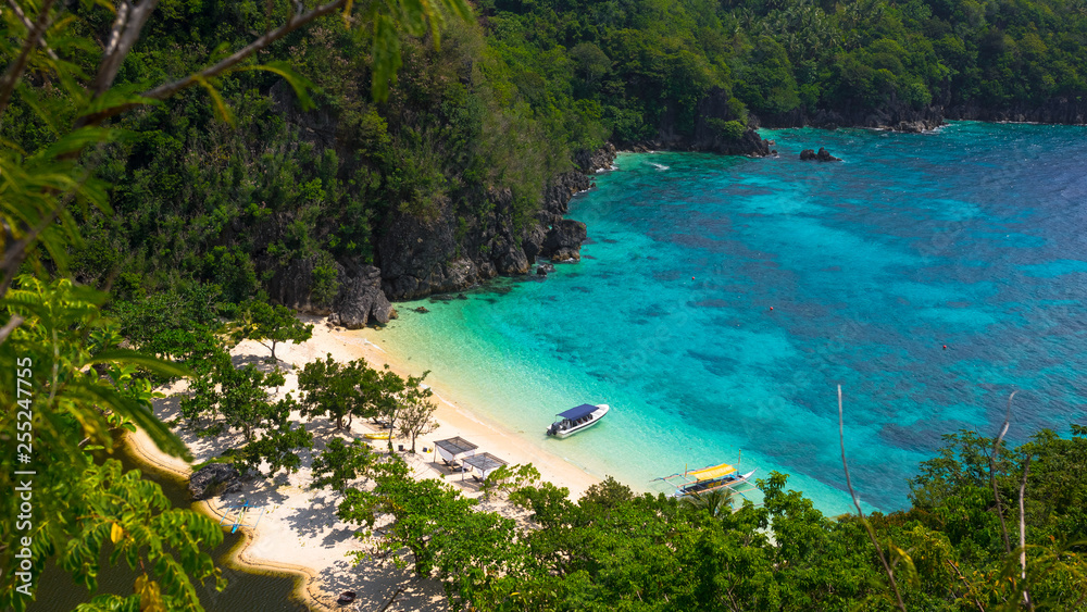 Hidden Paradise Cove With White Sand Beach and Lagoon - Tugawe, Caramoan - Philippines