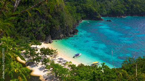 Hidden Paradise Cove With White Sand Beach and Lagoon - Tugawe, Caramoan - Philippines