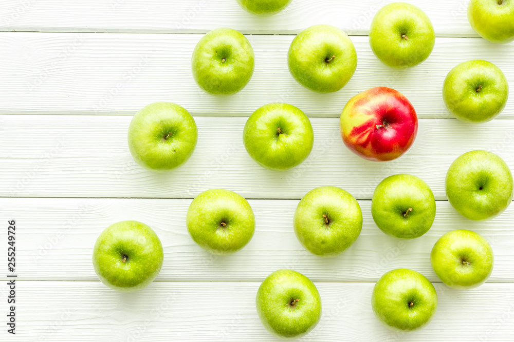 summer food with apples on light wooden background top view pattern summer food with apples on light wooden background top view pattern