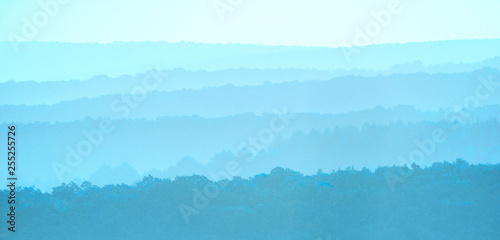Foggy landscape background